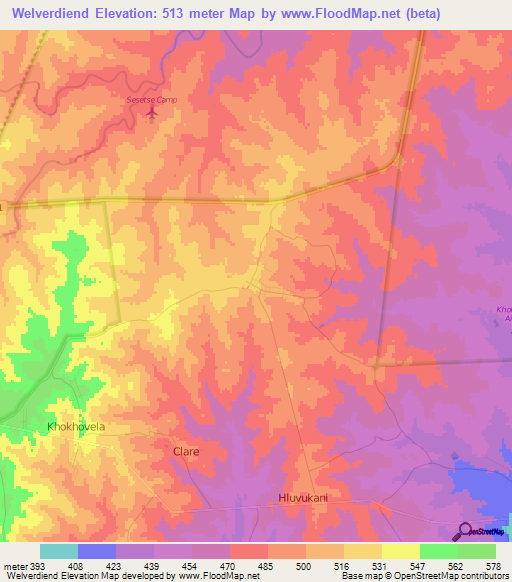 Welverdiend,South Africa Elevation Map