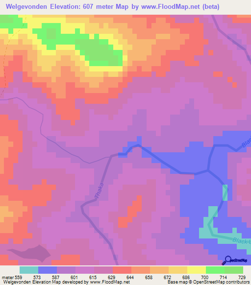 Welgevonden,South Africa Elevation Map