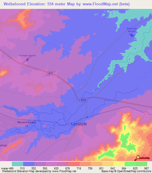 Welbeloond,South Africa Elevation Map