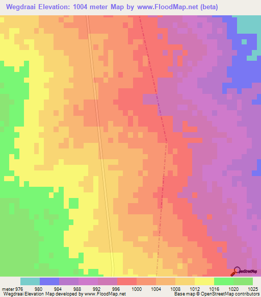 Wegdraai,South Africa Elevation Map