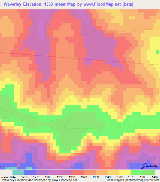 Waverley,South Africa Elevation Map