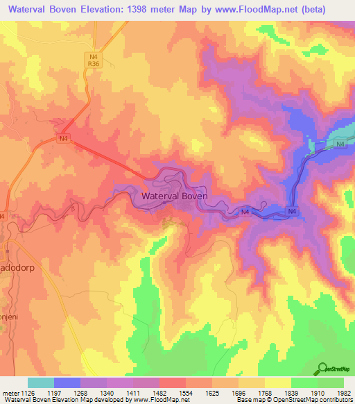 Waterval Boven,South Africa Elevation Map