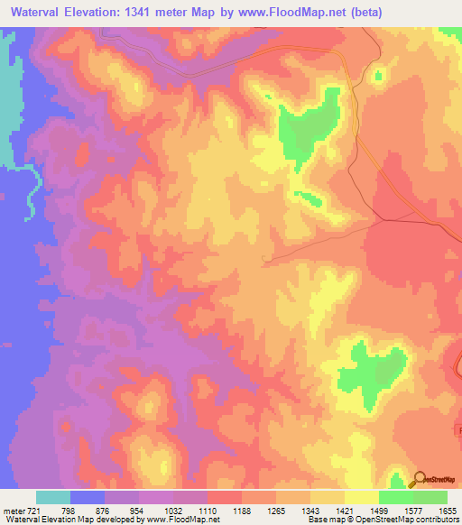 Waterval,South Africa Elevation Map