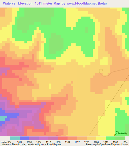 Waterval,South Africa Elevation Map