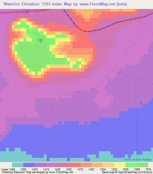 Waterloo,South Africa Elevation Map