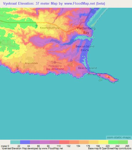 Vyekraal,South Africa Elevation Map