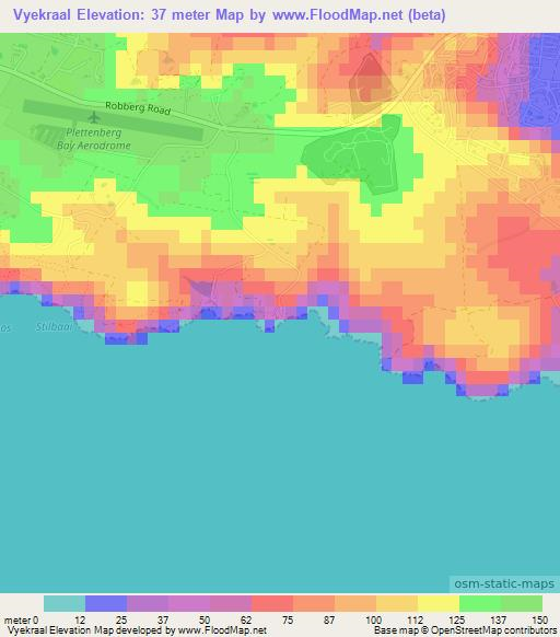 Vyekraal,South Africa Elevation Map