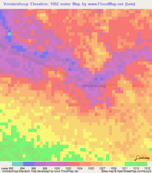 Vorstershoop,South Africa Elevation Map