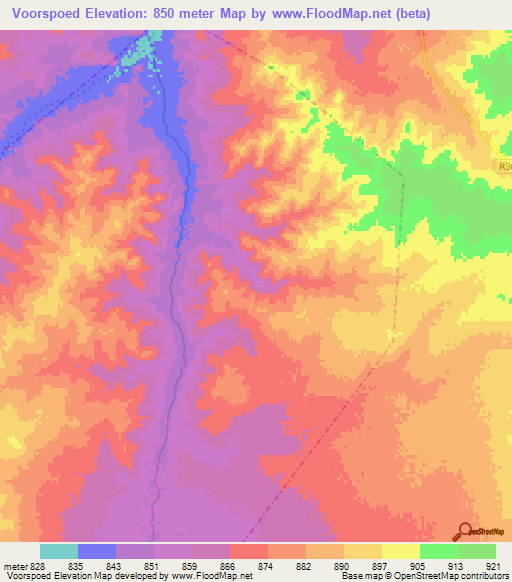 Voorspoed,South Africa Elevation Map