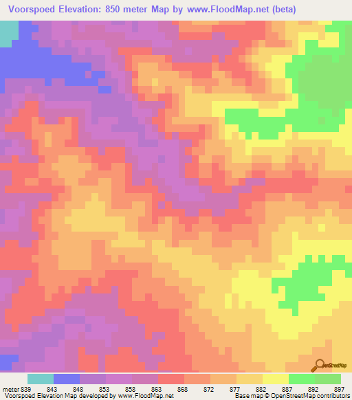 Voorspoed,South Africa Elevation Map