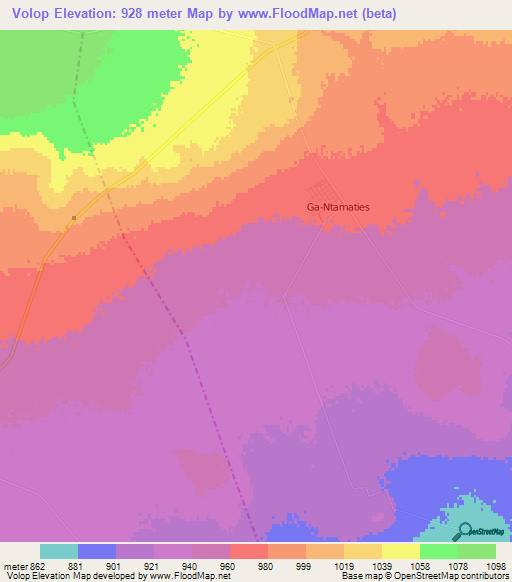 Volop,South Africa Elevation Map