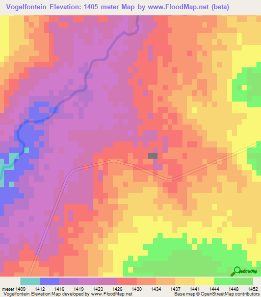 Vogelfontein,South Africa Elevation Map