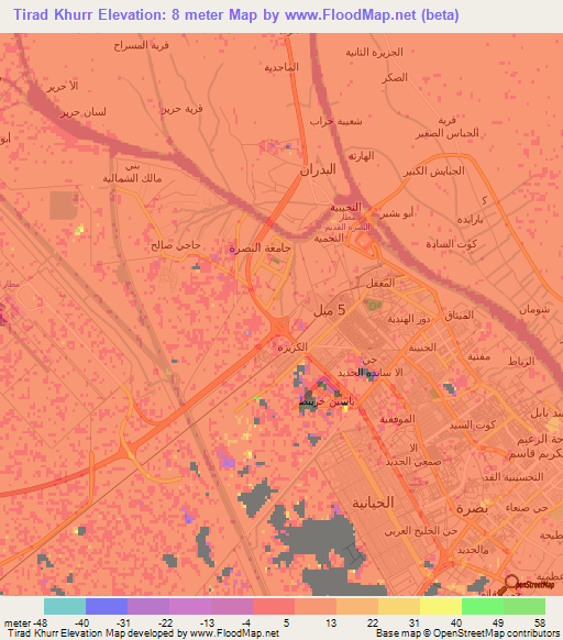 Tirad Khurr,Iraq Elevation Map