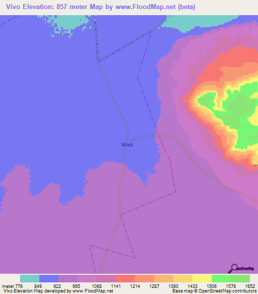 Vivo,South Africa Elevation Map