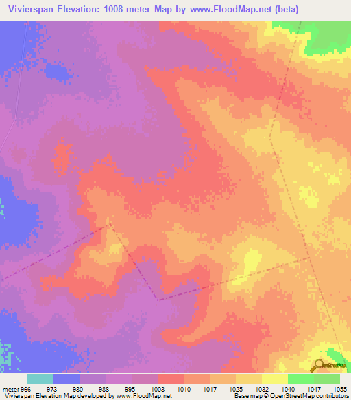 Vivierspan,South Africa Elevation Map