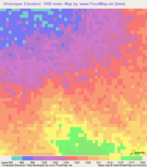 Vivierspan,South Africa Elevation Map