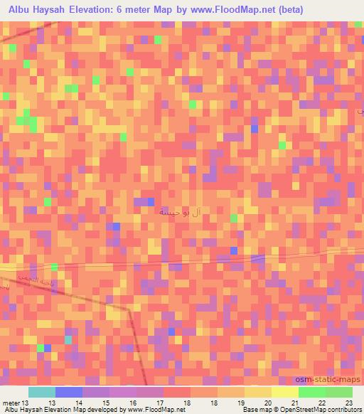 Albu Haysah,Iraq Elevation Map