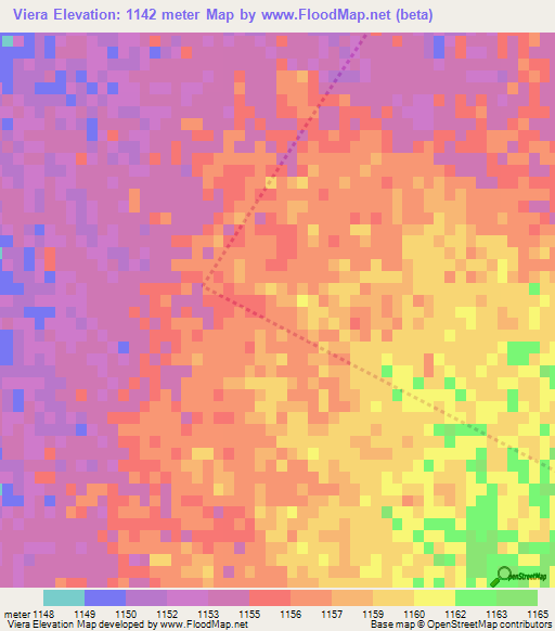 Viera,South Africa Elevation Map