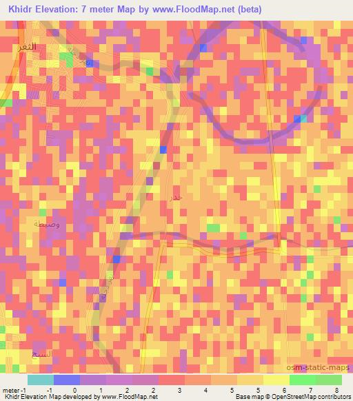 Khidr,Iraq Elevation Map