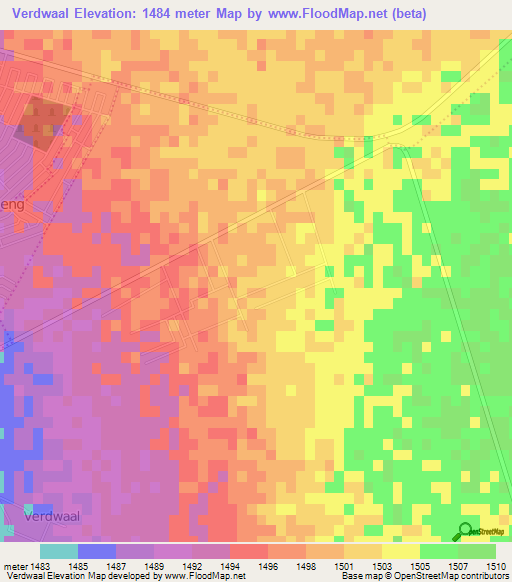 Verdwaal,South Africa Elevation Map