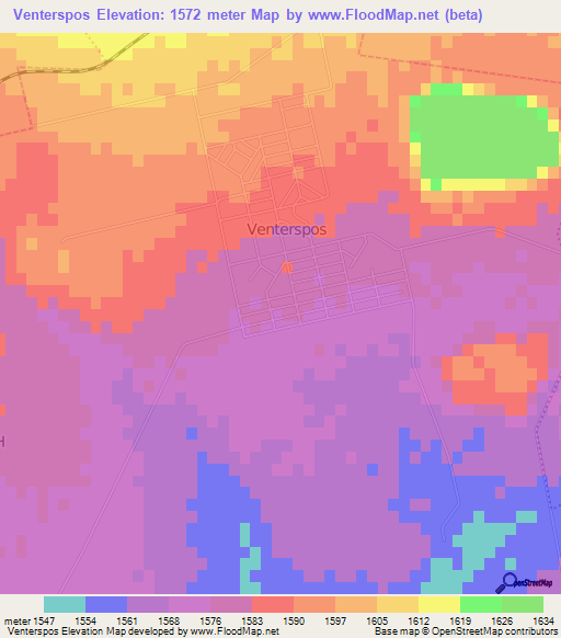 Venterspos,South Africa Elevation Map