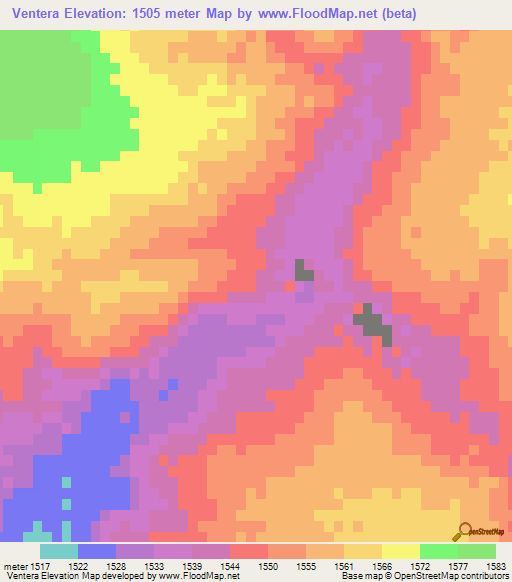 Ventera,South Africa Elevation Map