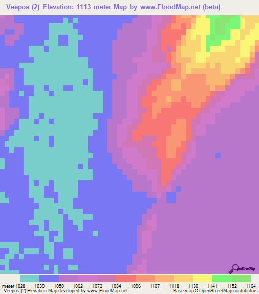 Veepos (2),South Africa Elevation Map