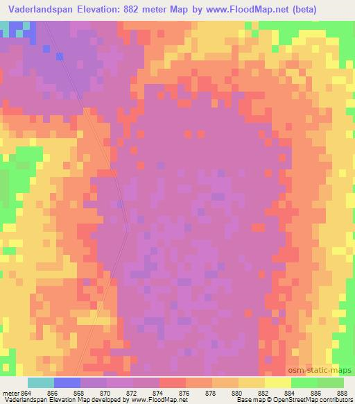 Vaderlandspan,South Africa Elevation Map