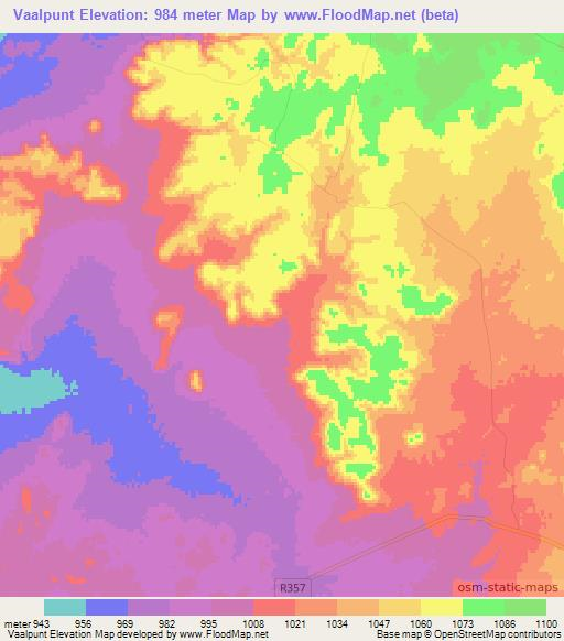 Vaalpunt,South Africa Elevation Map