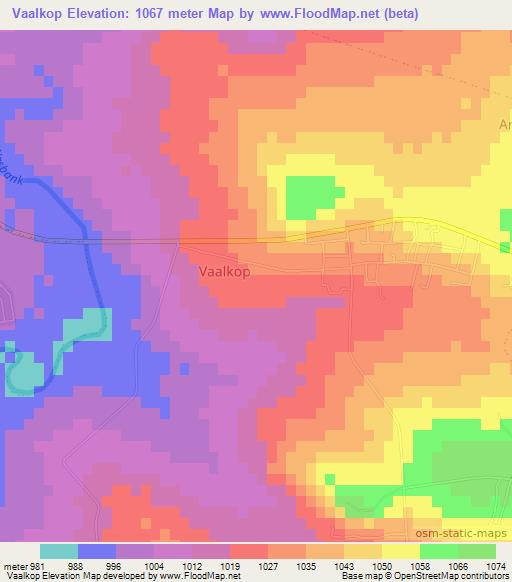 Vaalkop,South Africa Elevation Map