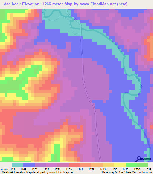 Vaalhoek,South Africa Elevation Map