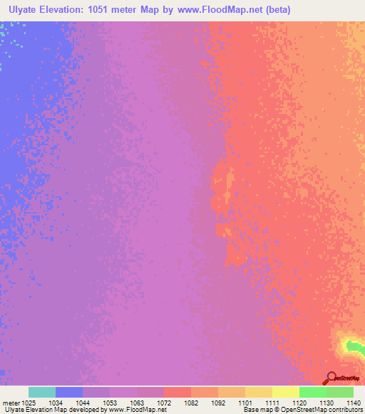 Ulyate,South Africa Elevation Map