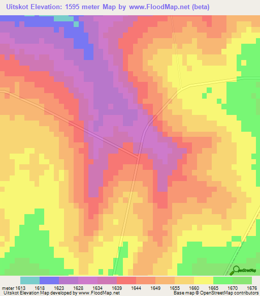 Uitskot,South Africa Elevation Map