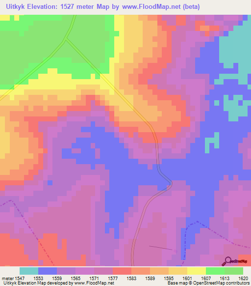 Uitkyk,South Africa Elevation Map