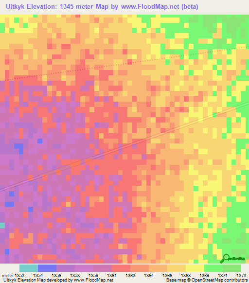 Uitkyk,South Africa Elevation Map