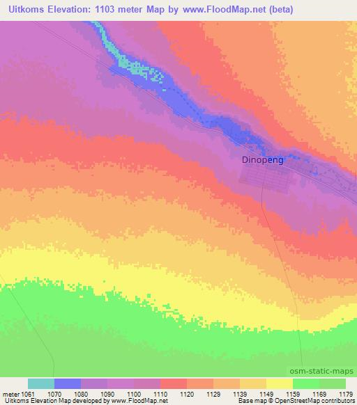 Uitkoms,South Africa Elevation Map