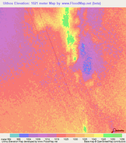 Uithou,South Africa Elevation Map