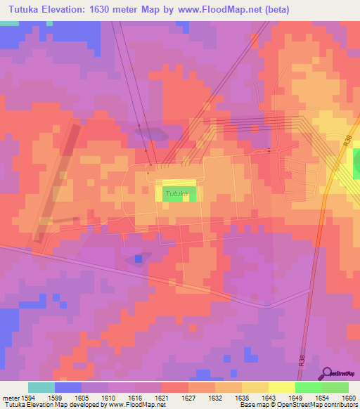 Tutuka,South Africa Elevation Map