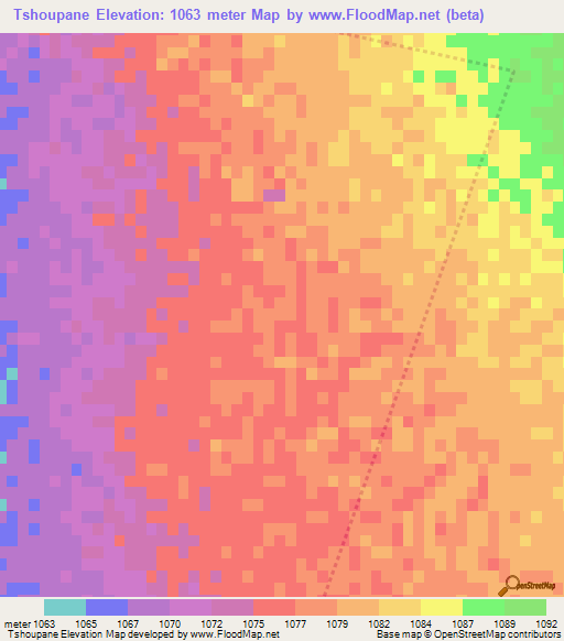 Tshoupane,South Africa Elevation Map