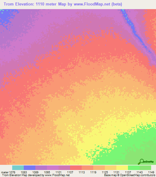 Trom,South Africa Elevation Map