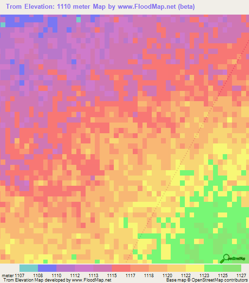 Trom,South Africa Elevation Map