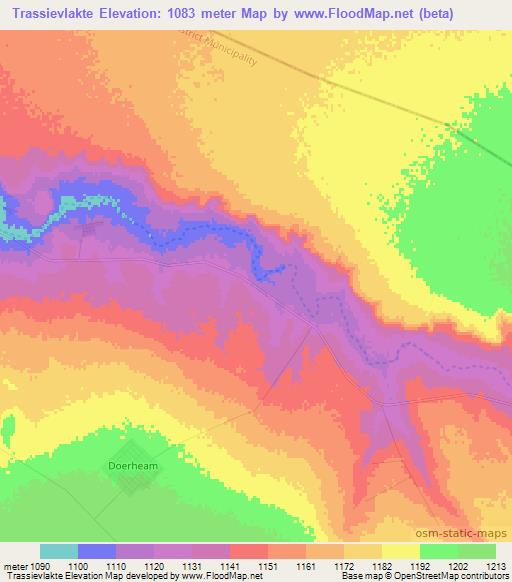 Trassievlakte,South Africa Elevation Map