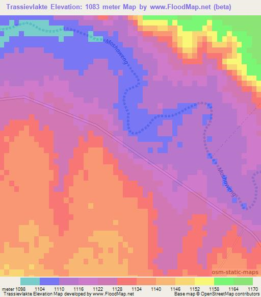 Trassievlakte,South Africa Elevation Map