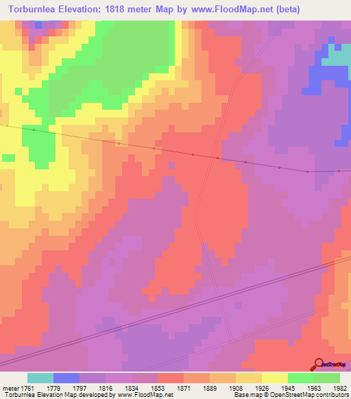 Torburnlea,South Africa Elevation Map