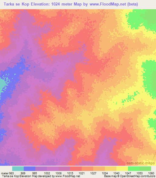 Tarka se Kop,South Africa Elevation Map