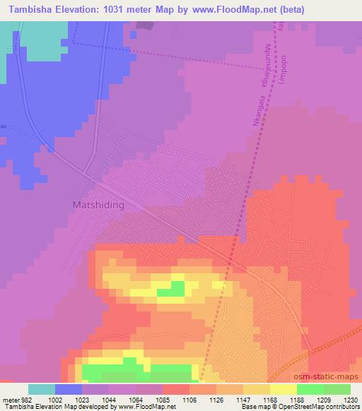 Tambisha,South Africa Elevation Map