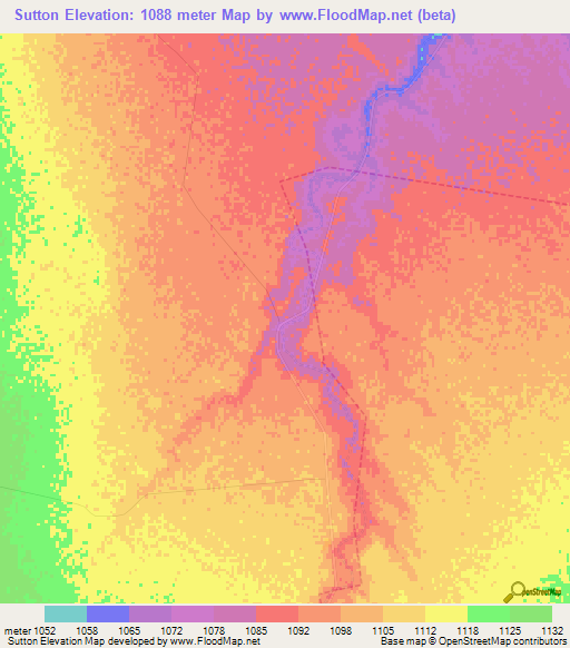 Sutton,South Africa Elevation Map