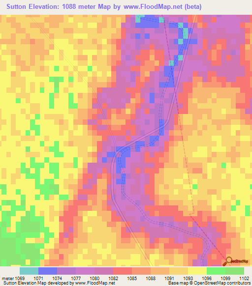 Sutton,South Africa Elevation Map