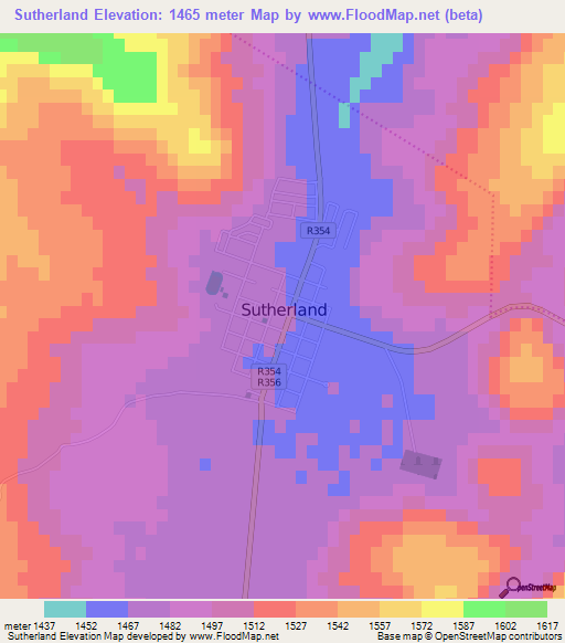 Sutherland,South Africa Elevation Map