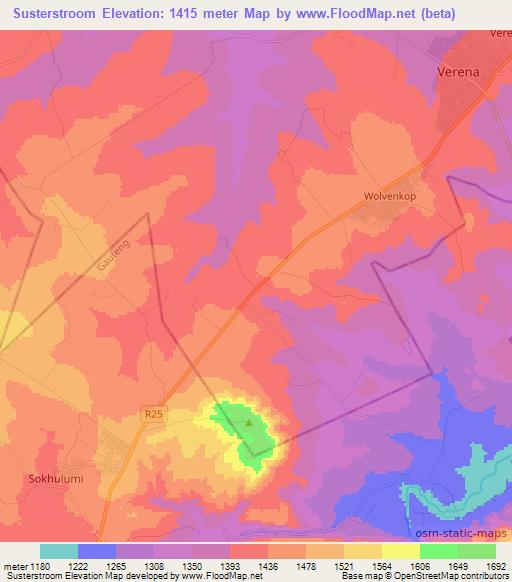 Susterstroom,South Africa Elevation Map